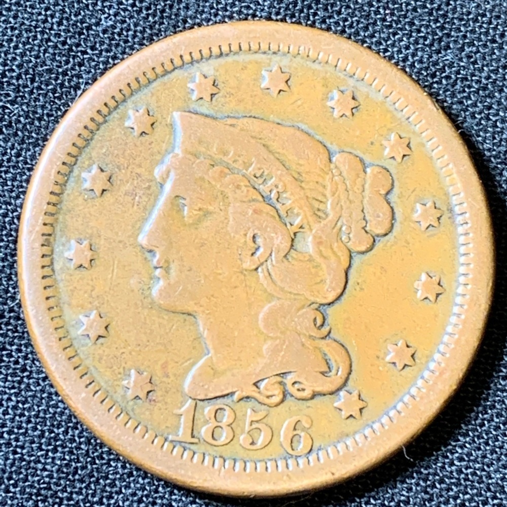 1856 standing 5 type large cent
